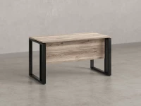 Стол прямой на О-образных опорах с экраном ЛДСП 1000x700x750 RM041-10x7 Дуб Маувелла/Черный