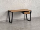 Стол прямой с подвесной тумбой, U-опора 1800x600x750 RM034-18x6 Дуб Юстус/Черный