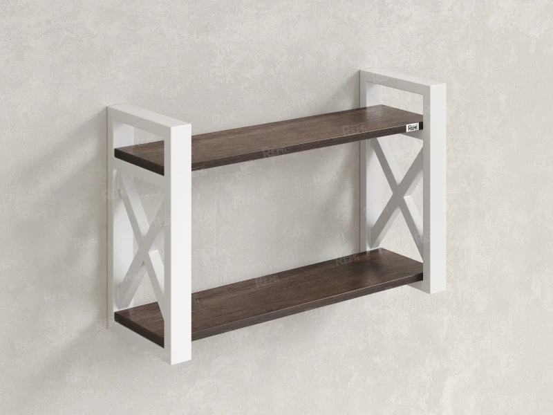 Полка настенная 900x300x500 RM196-90x30 Дуб Апрельский шоколад/Белый