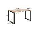 Стол угловой, О-опора, левый 1800x600/900x750, RM055-18x6-9 Дуб Маувелла/Черный