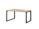 Стол угловой, О-опора, левый 1800x600/900x750, RM055-18x6-9 Дуб Маувелла/Черный