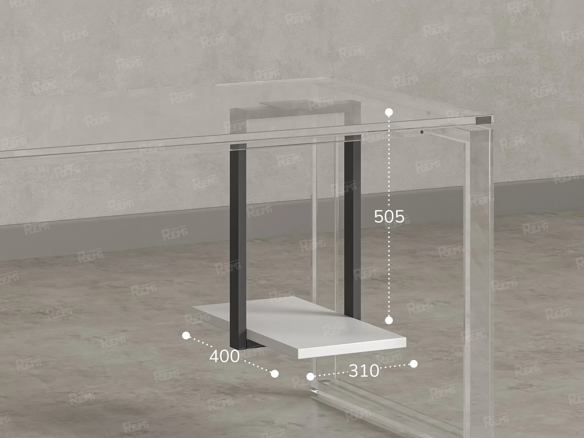 Подставка под системный блок 310x400x505 RM210-31x40 Белый/Серый