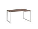 Стол угловой, О-опора, правый 1400x900/1200x750, RM054-14x9-12 Дуб Апрельский шоколад/Белый