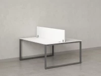 Бенч-система, 2 рабочих места, с одним экраном ЛДСП 1000x1600x750 RM169-2-10x16 Белый/Серый