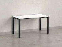 Стол прямой на П-образных опорах 1000x800x750 RM001-10x8 Белый/Черный