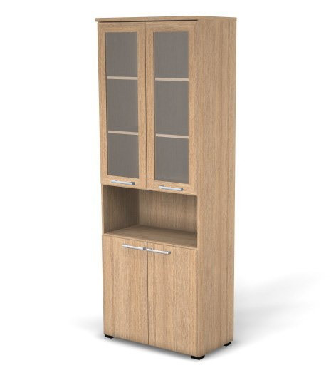 Шкаф RS165 с нишей и мдф з/с лдсп 79x44x211 см Швейцарский вяз, Серия Смарт | Smart