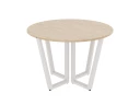 Круглый стол на U-образных опорах 1700x1700x750 RM188-17x17 Вяз Швейцарский светлый/Белый