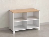 Стеллаж низкий, 4 ячейки 1200х600х850 RM145-12x6 Вяз Швейцарский светлый/Белый