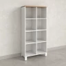Стеллаж, 8 ячеек 750х370х1620 RM139-75x37 Дуб Юстус/Белый