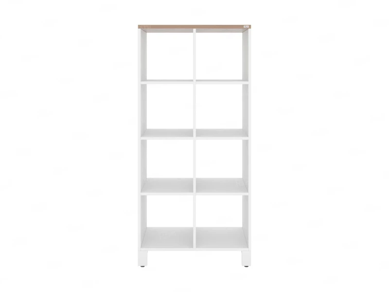 Стеллаж, 8 ячеек 750х370х1620 RM139-75x37 Дуб Юстус/Белый