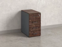 Тумба приставная, 4 ящика 400x600x750 RM121-40x60 Дуб Апрельский шоколад/Серый