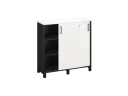 Шкаф-купе низкий, 3 полки 1200x420x1200 RM128-120x42 Белый/Черный
