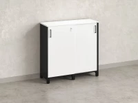 Шкаф-купе низкий, 3 полки 1200x420x1200 RM128-120x42 Белый/Черный