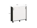 Шкаф-купе низкий, 3 полки 1200x420x1200 RM128-120x42 Белый/Черный