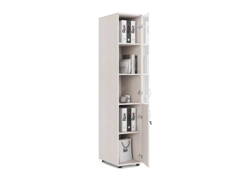 Шкаф комбинированный RLG032 350х550х1830 Дуб Молочный, Серия ЛАЙТ | LIGHT