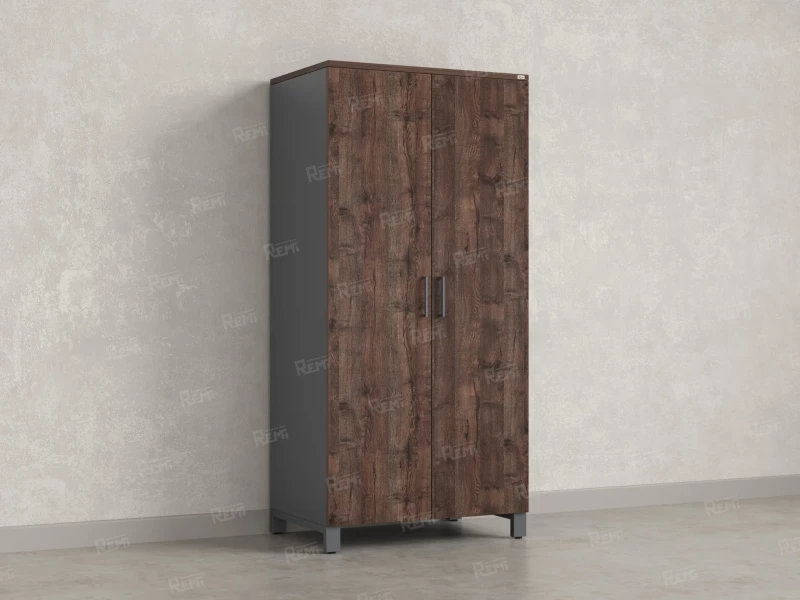 Гардероб, штанга, 1 полка 900x600x1900 RM158-90x60 Дуб Апрельский шоколад/Серый