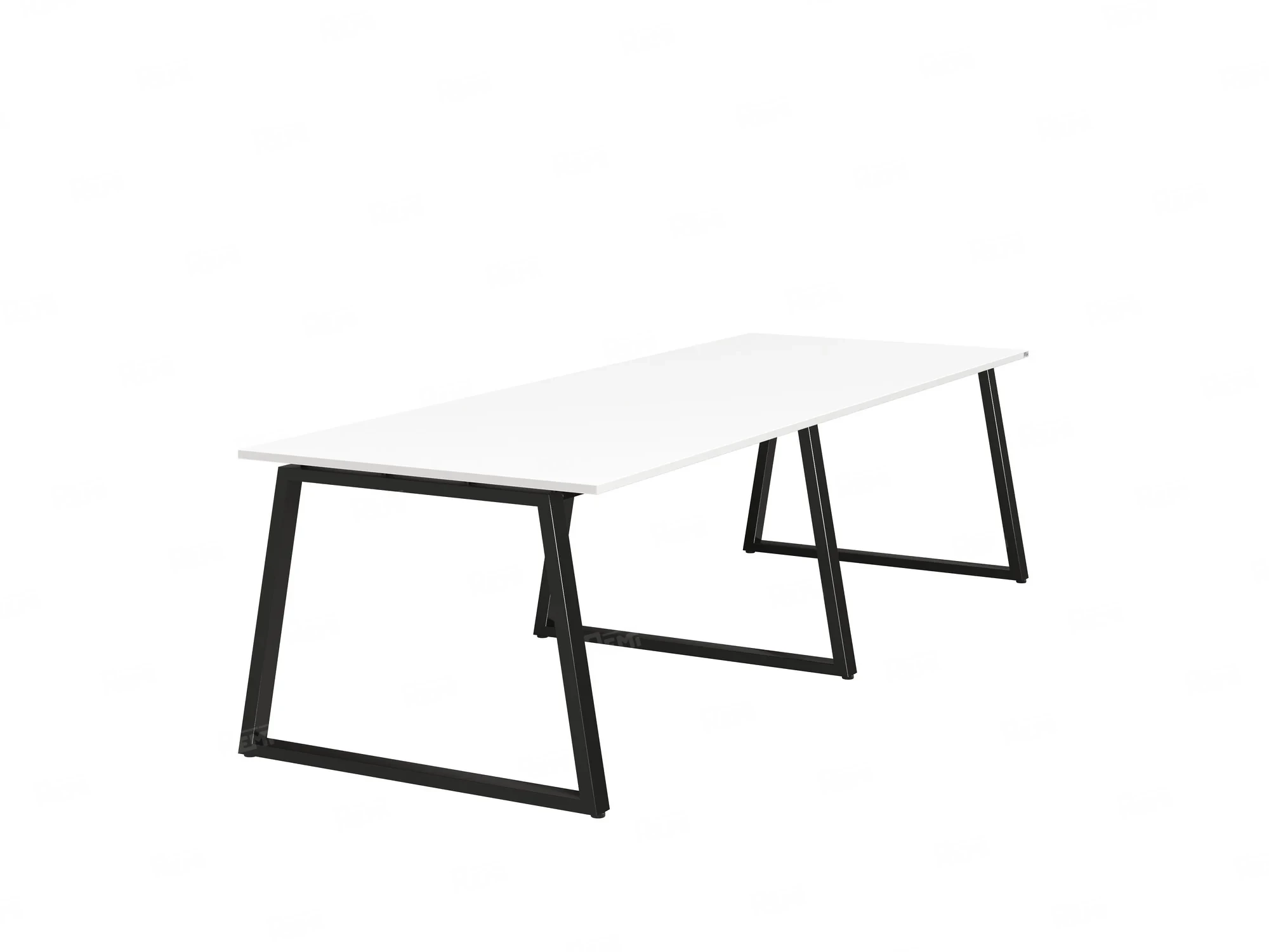 Cтол для переговоров, на A-обазном каркасе 2300x1400x750 RM083-230x140 Белый/Черный