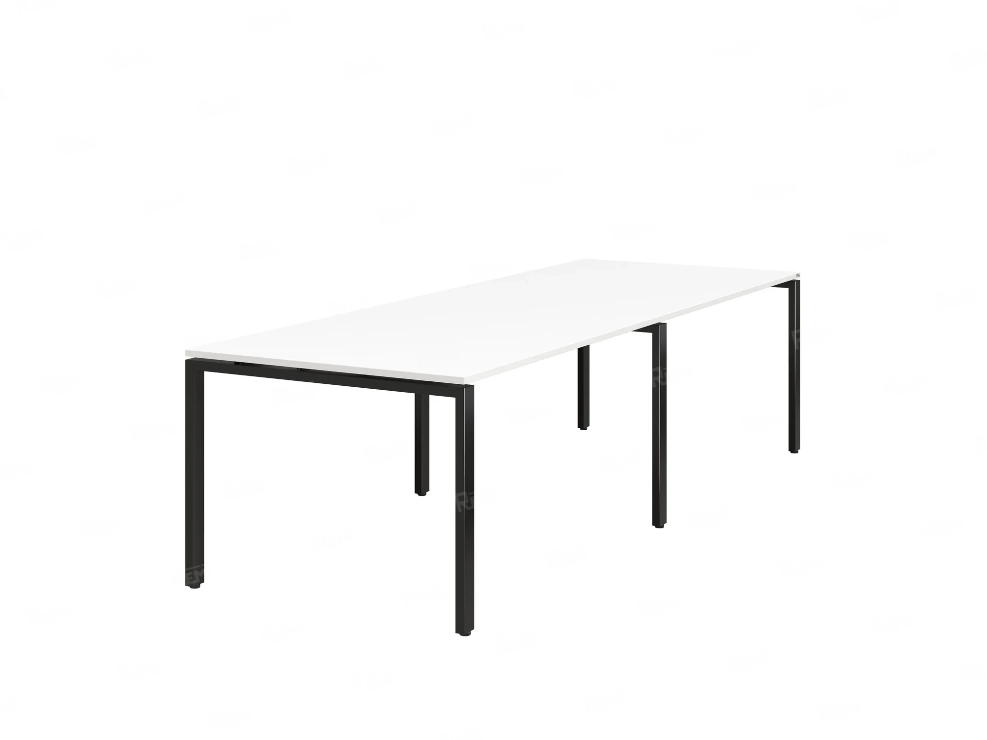 Cтол для переговоров, на П-образном каркасе 2500x1450x750 RM080-250x145 Белый/Черный