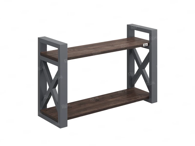 Полка настенная 900x300x500 RM196-90x30 Дуб Апрельский шоколад/Серый