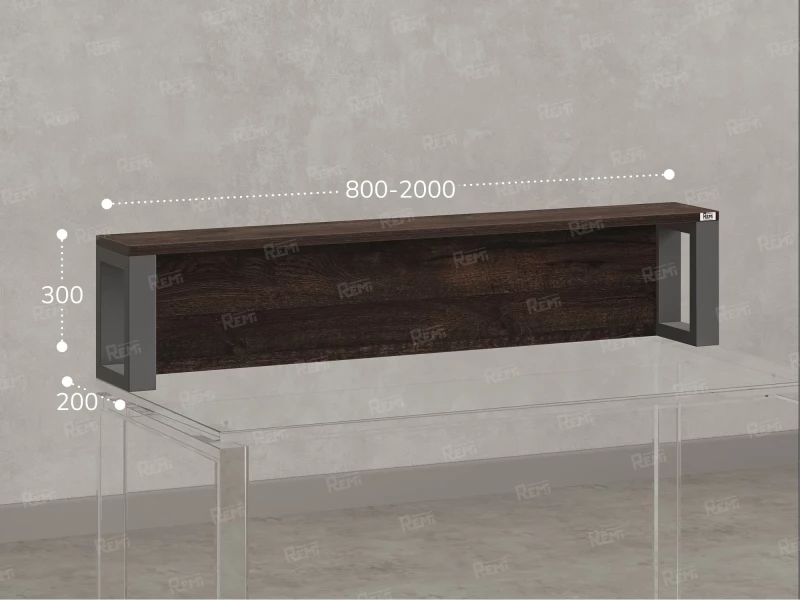 Надстройка для стола 1200x200x300 RM208-120x40 Дуб Апрельский Шоколадный/Серый