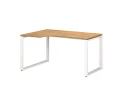 Стол угловой, О-опора, левый 1800x600/900x750, RM055-18x6-9 Дуб Юстус/Белый