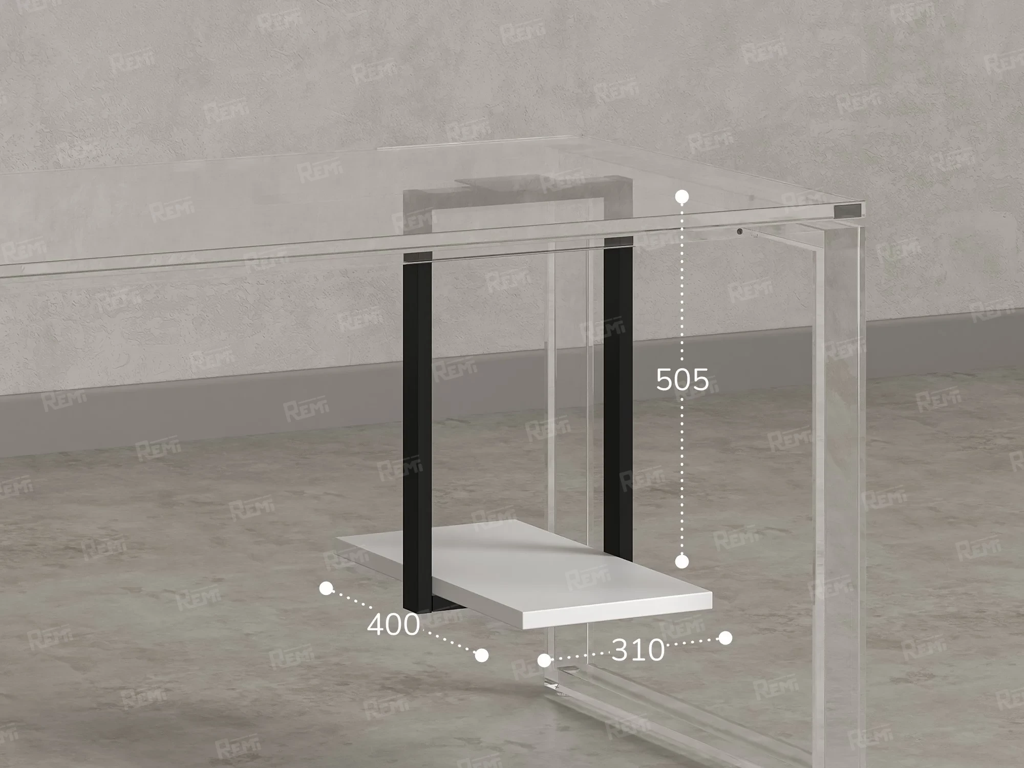 Подставка под системный блок 310x400x505 RM210-31x40 Белый/Черный