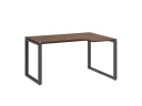 Стол угловой, О-опора, правый 1400x900/1200x750, RM054-14x9-12 Дуб Апрельский шоколад/Серый