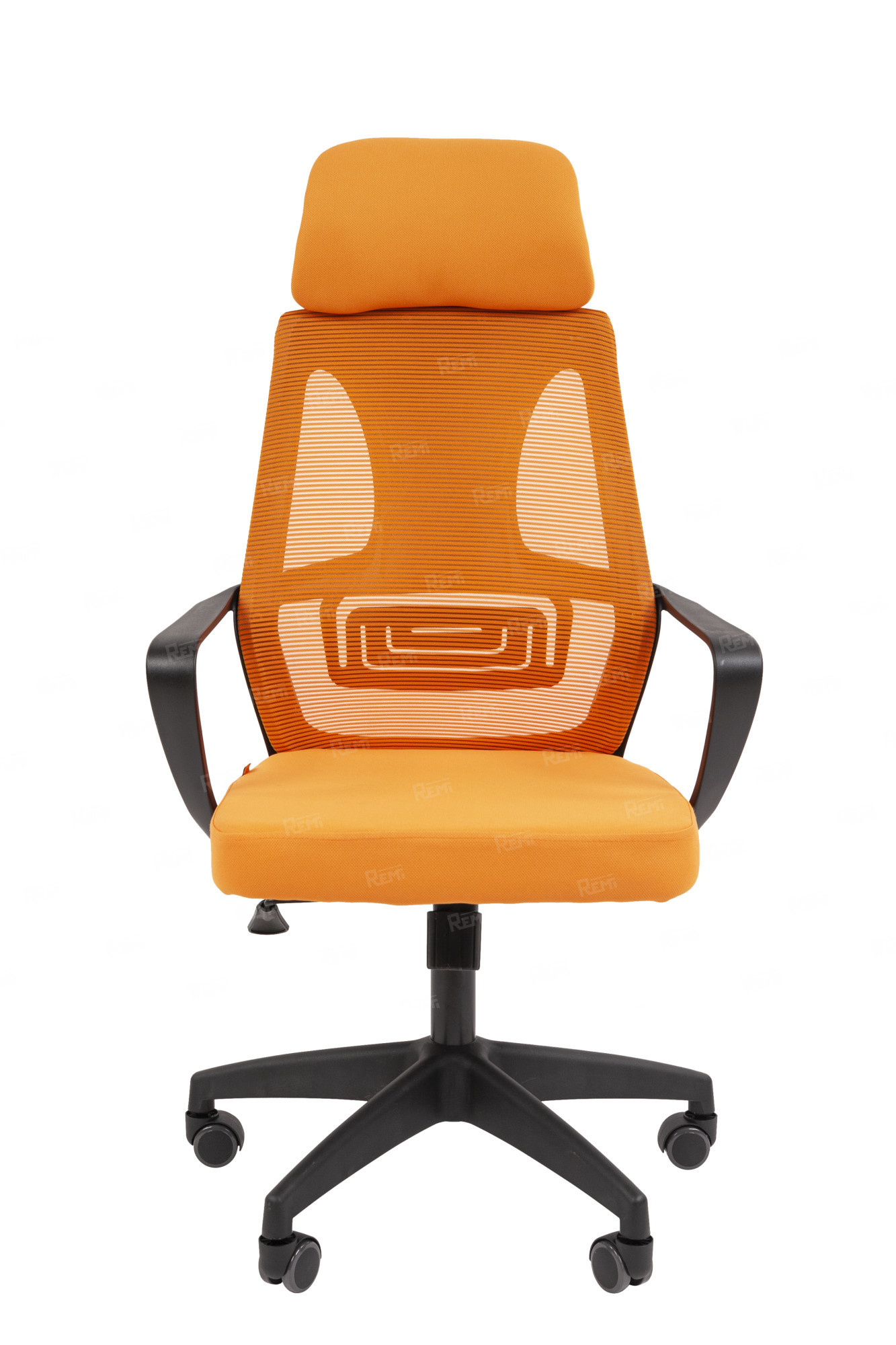 Офисное кресло Chairman CH636 черный пластик, оранжевый