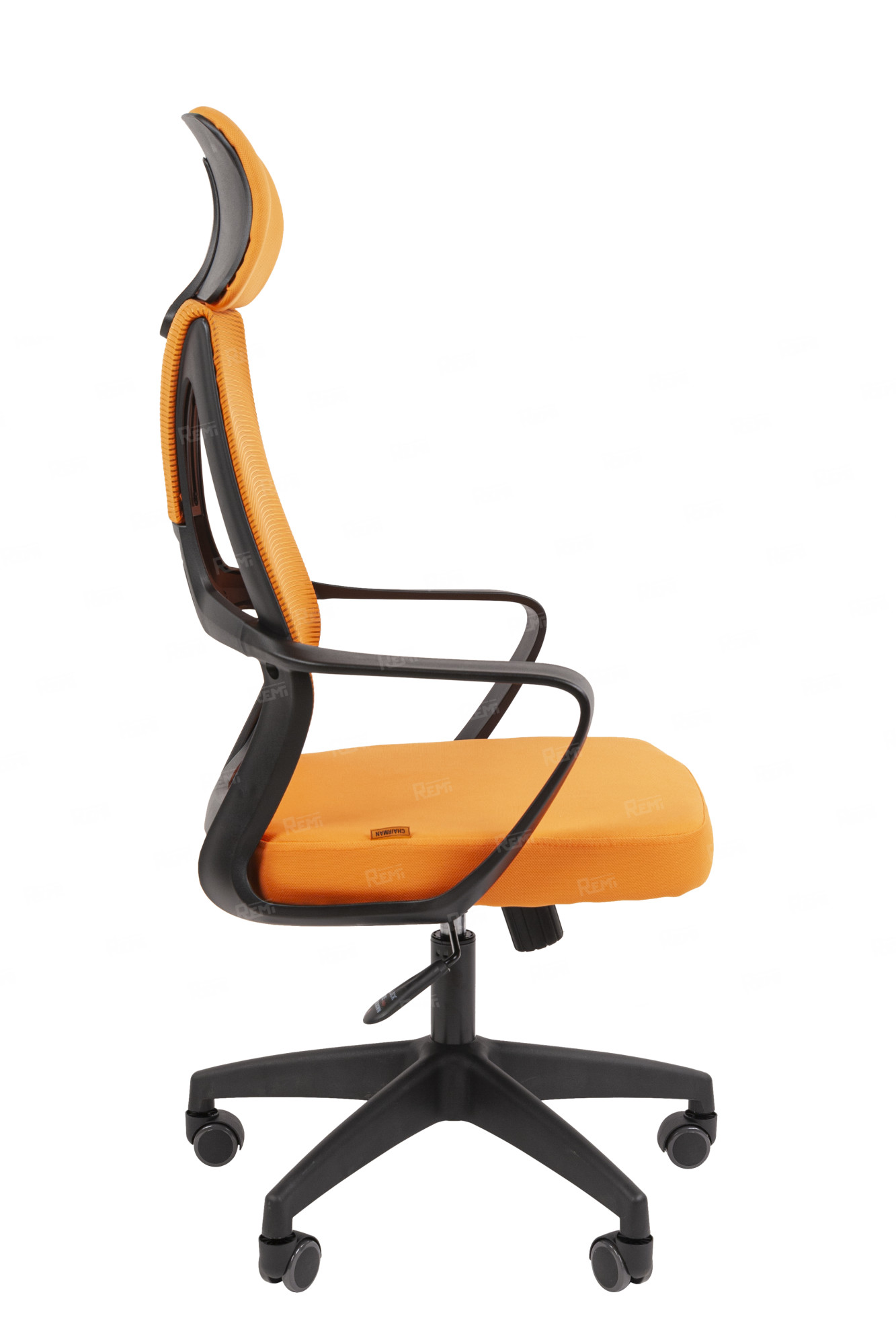 Офисное кресло Chairman CH636 черный пластик, оранжевый