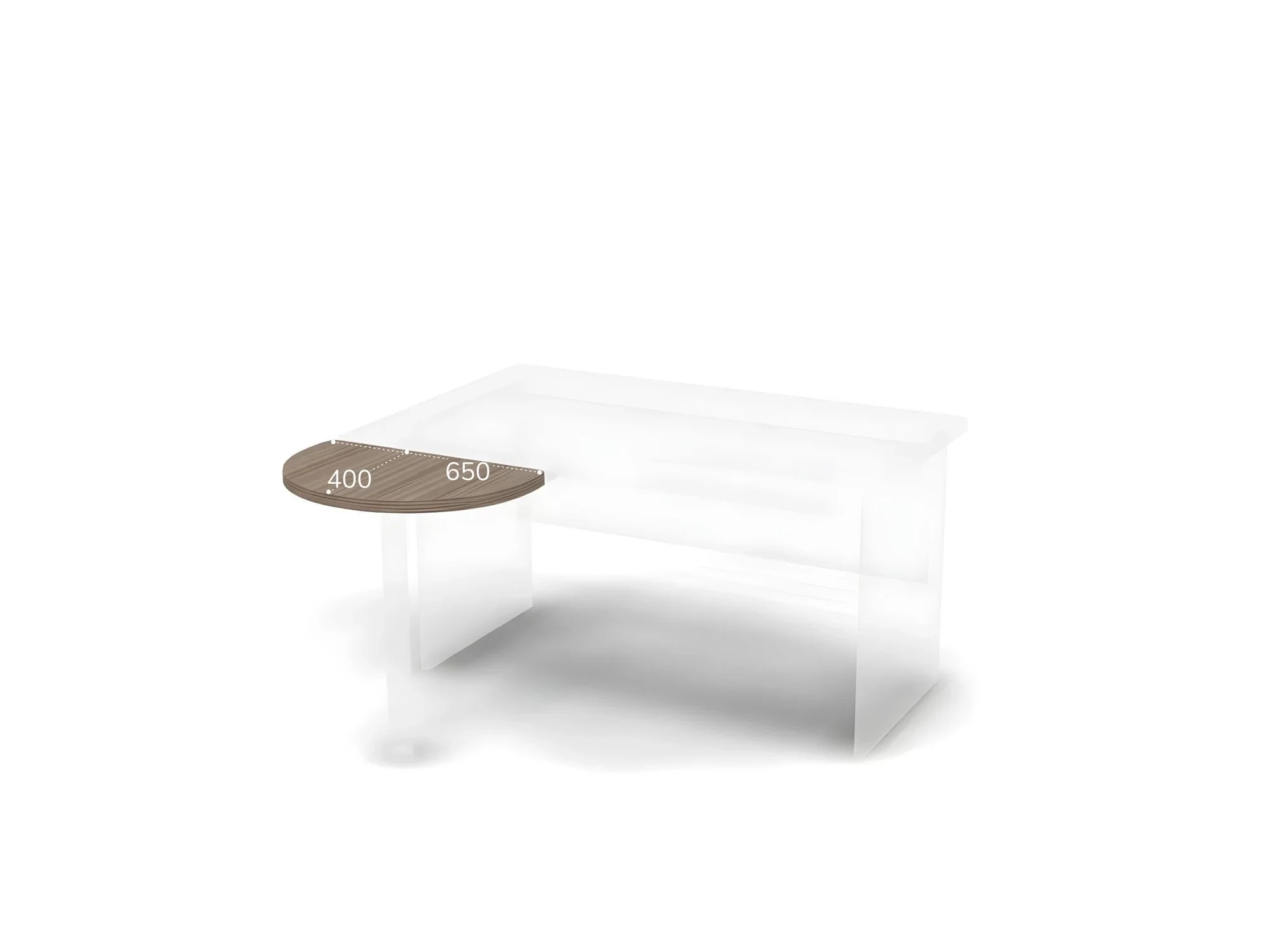 BRL RB025-65х40 Приставной элемент для 1 стола (без опоры) 650х400х28 Дрифтвуд