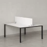 Бенч-система, 2 рабочих места, с одним экраном ЛДСП 1400x1400x750 RM165-2-14x14 Белый/Черный