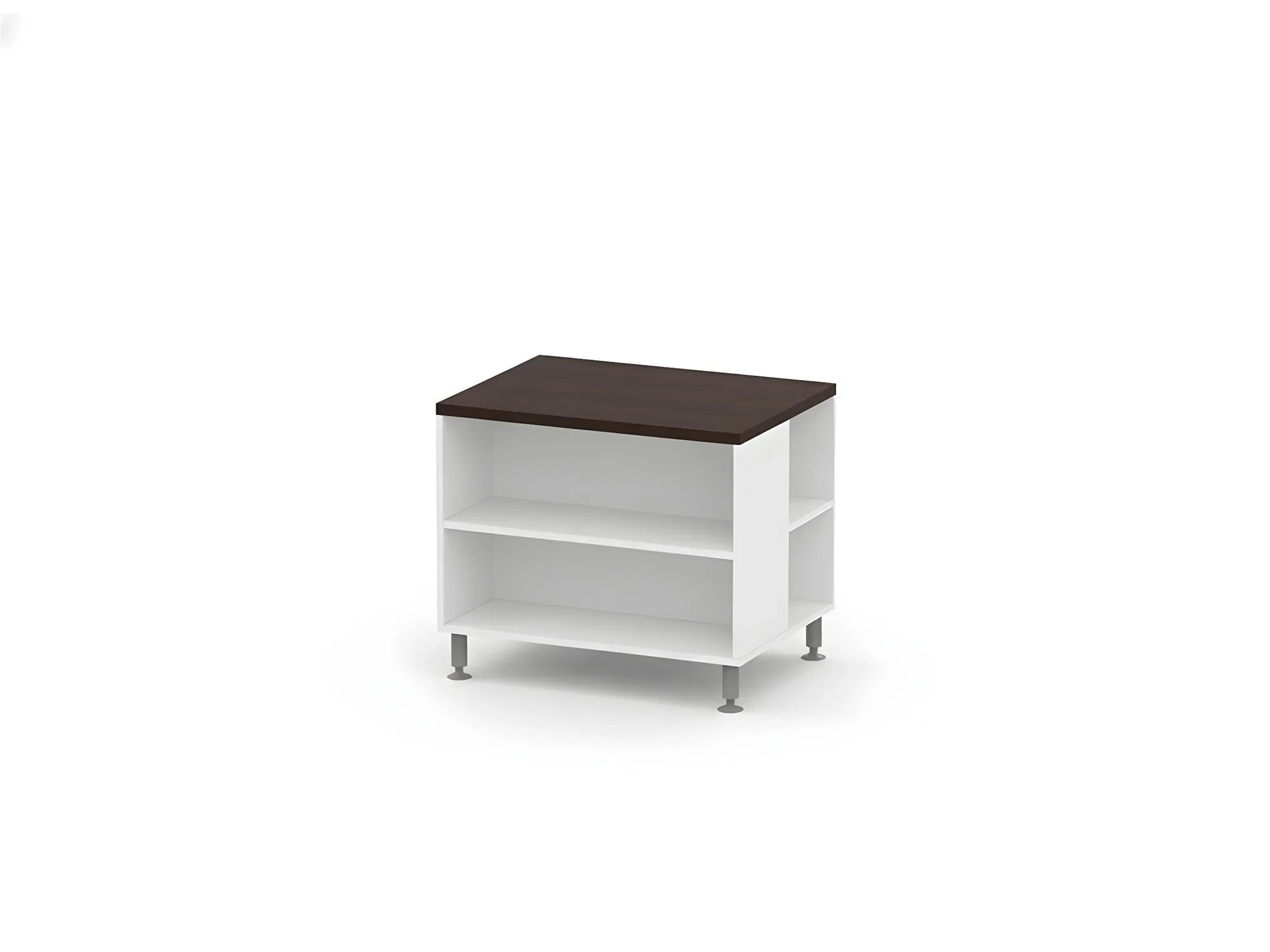BRL RB014-80х60 Тумба для копира на цокольных опорах 800х600х690 Венге/Белый