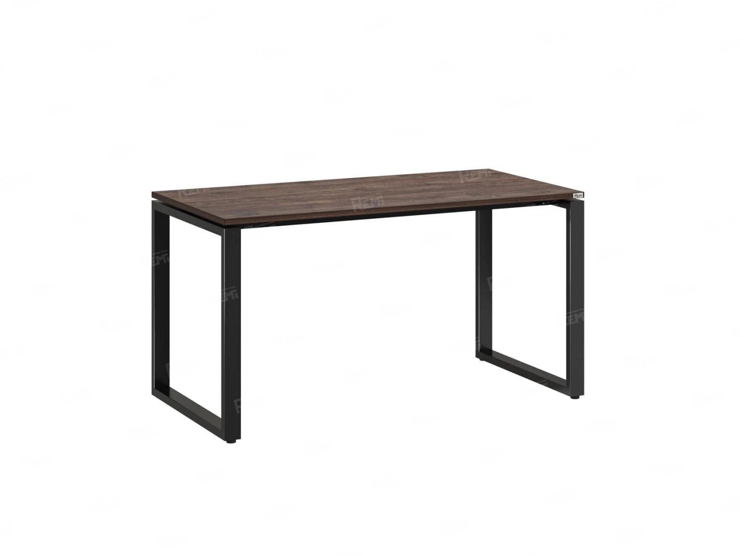 Стол прямой на O-образных опорах 800x700x750 RM002-8x7 Дуб Апрельский шоколад/Черный