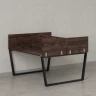 Бенч-система, 2 рабочих места, 5 ЛДСП экранов 1200x1600x750 RM172-4-12x16 Дуб Апрельский шоколад/Черный