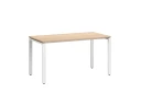 Стол прямой на П-образных опорах 1000x800x750 RM001-10x8 Вяз Швейцарский светлый/Белый