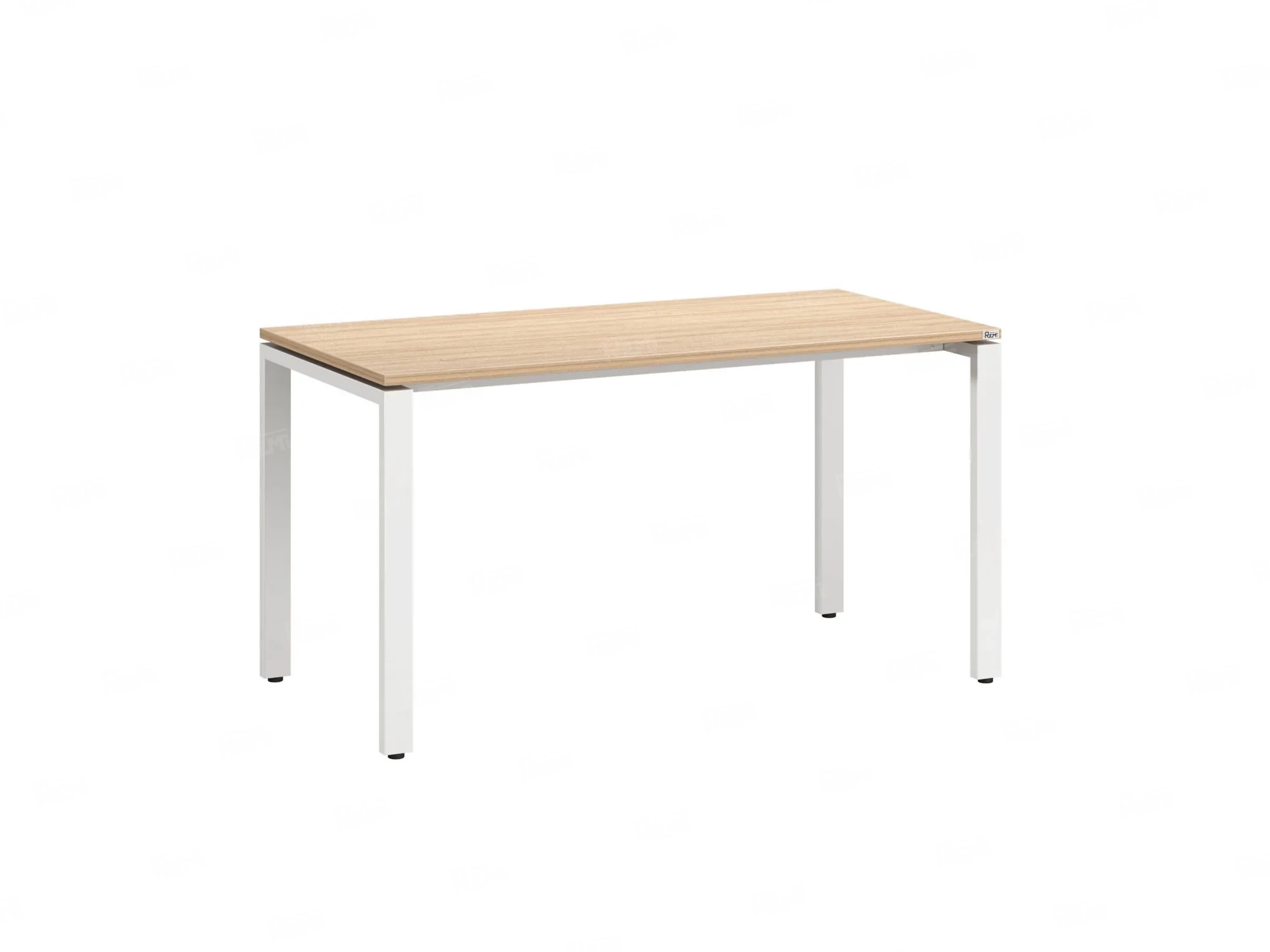 Стол прямой на П-образных опорах 1000x800x750 RM001-10x8 Вяз Швейцарский светлый/Белый