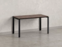 Стол прямой на П-образных опорах 2000x600x750 RM001-20x6 Дуб Апрельский шоколад/Черный