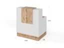 Стойка ресепшн 1-100 1000x700x1200 RTD080 Вотан/Белый. Серия Тандем / Tandem. Серия Тандем / Tandem