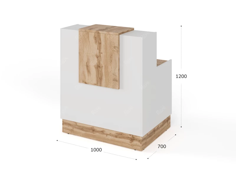 Стойка ресепшн 1-100 1000x700x1200 RTD080 Вотан/Белый