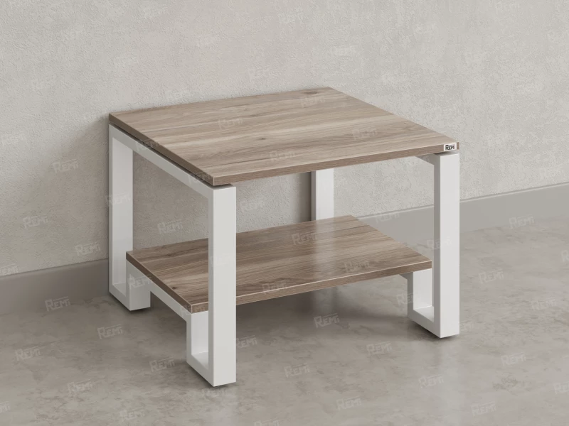 Журнальный стол с полкой 1200x700x550 RM181-12x7 Дуб Маувелла/Белый