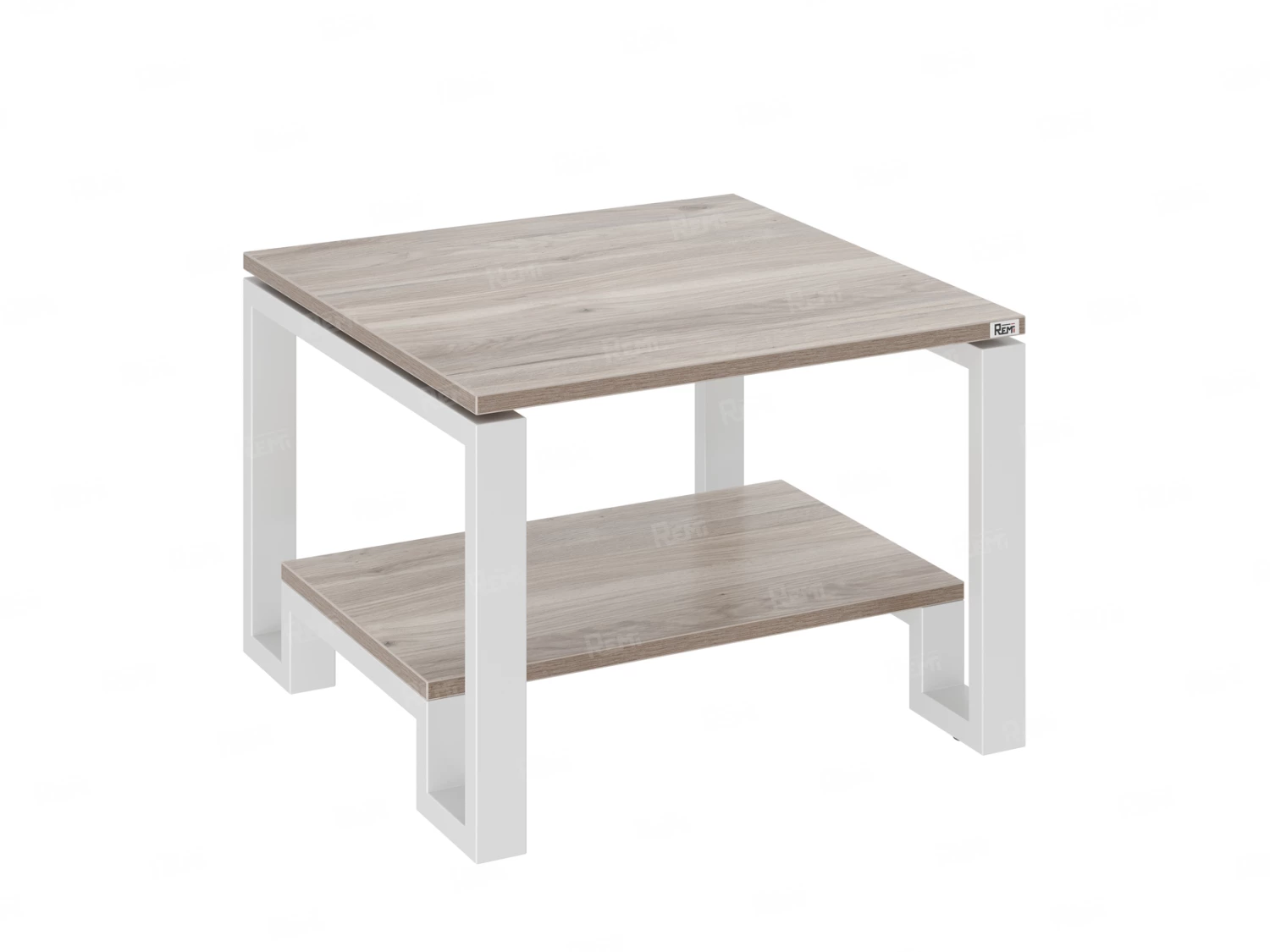 Журнальный стол с полкой 1200x700x550 RM181-12x7 Дуб Маувелла/Белый