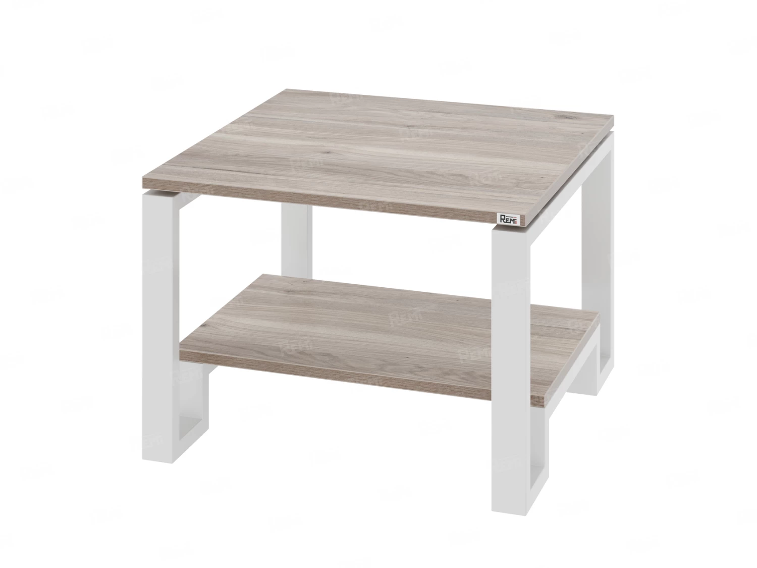 Журнальный стол с полкой 1200x700x550 RM181-12x7 Дуб Маувелла/Белый