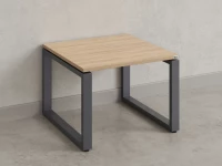 Журнальный стол с полкой 600x600x550 RM182-6x6 Вяз Швейцарский светлый/Серый