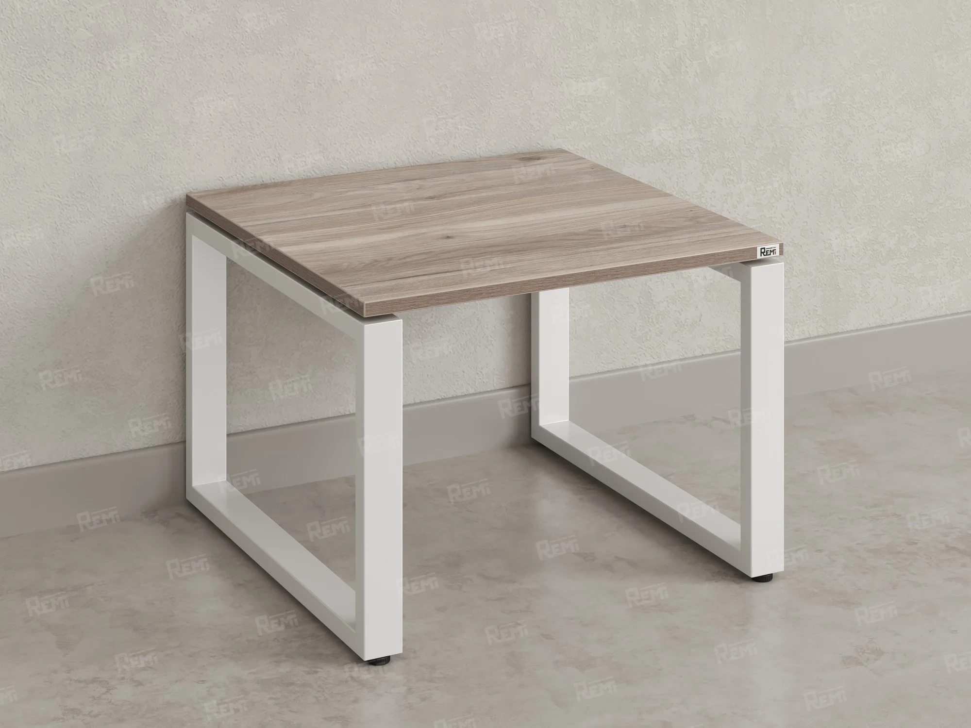 Журнальный стол с полкой 900x800x550 RM182-9x8 Дуб Маувелла/Белый