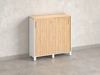 Шкаф-купе низкий, 3 полки 1200x420x1200 RM128-120x42 Вяз Швейцарский светлый/Белый