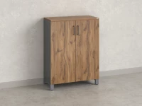Шкаф распашной, 3 уровня 900x420x1200 RM149-90x42 Дуб Юстус/Серый