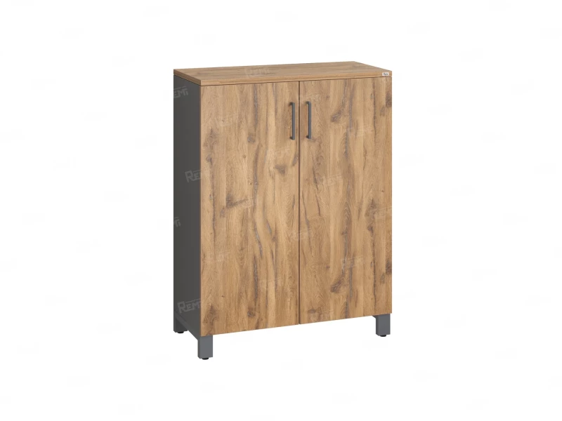 Шкаф распашной, 3 уровня 900x420x1200 RM149-90x42 Дуб Юстус/Серый