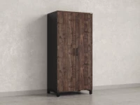 Гардероб, штанга, 1 полка 900x600x1900 RM158-90x60 Дуб Апрельский шоколад/Черный