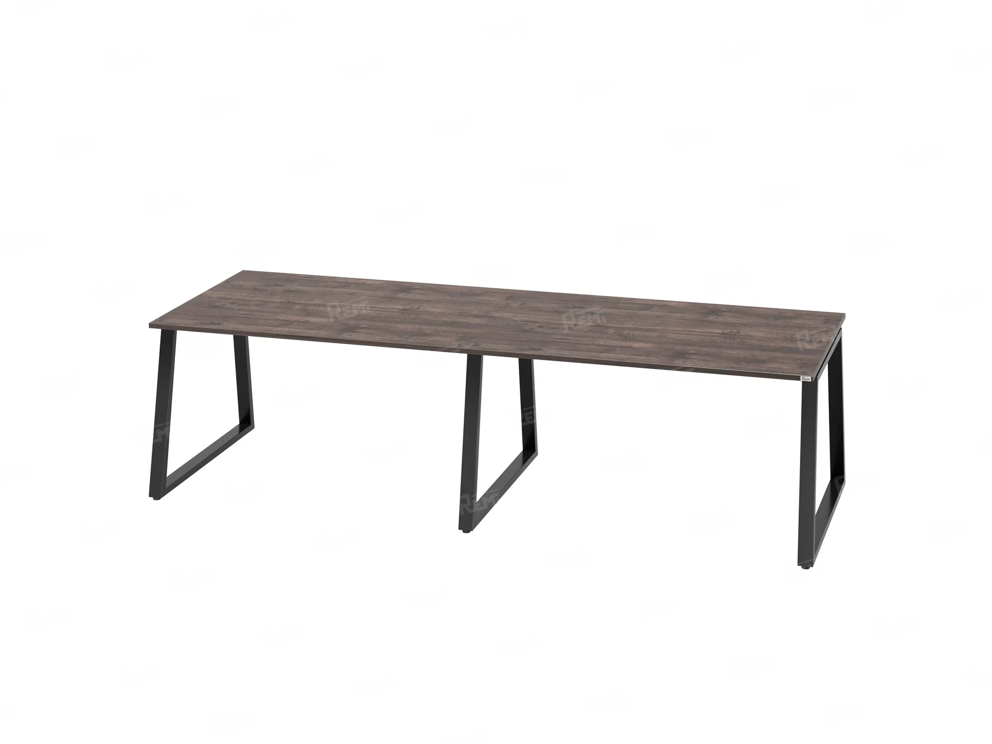 Cтол для переговоров, на A-обазном каркасе 2200x1400x750 RM083-220x140 Дуб Апрельский шоколад/Черный