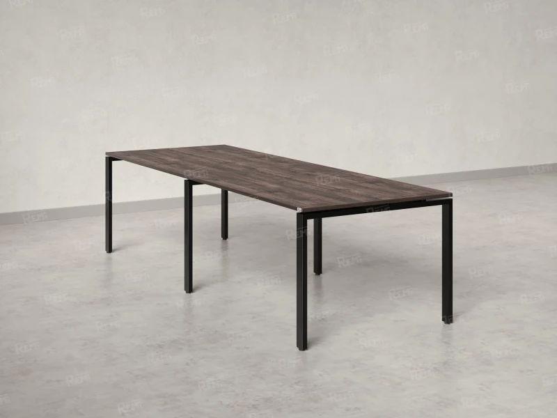 Cтол для переговоров, на П-образном каркасе 2100x1600x750 RM080-210x160 Дуб Апрельский шоколад/Черный